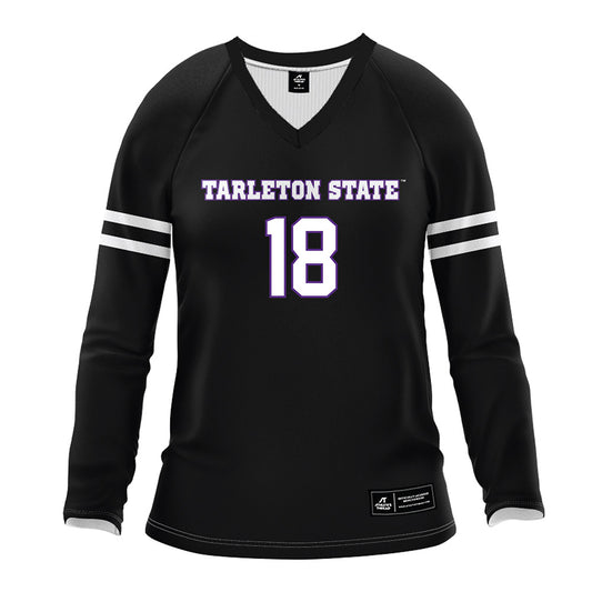Tarleton State - NCAA Women's Volleyball : Tatum Busch - Black Volleyball Jersey-0
