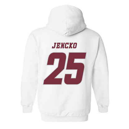 UMass - NCAA Men's Ice Hockey : Daniel Jencko - Classic Shersey Hooded Sweatshirt-1