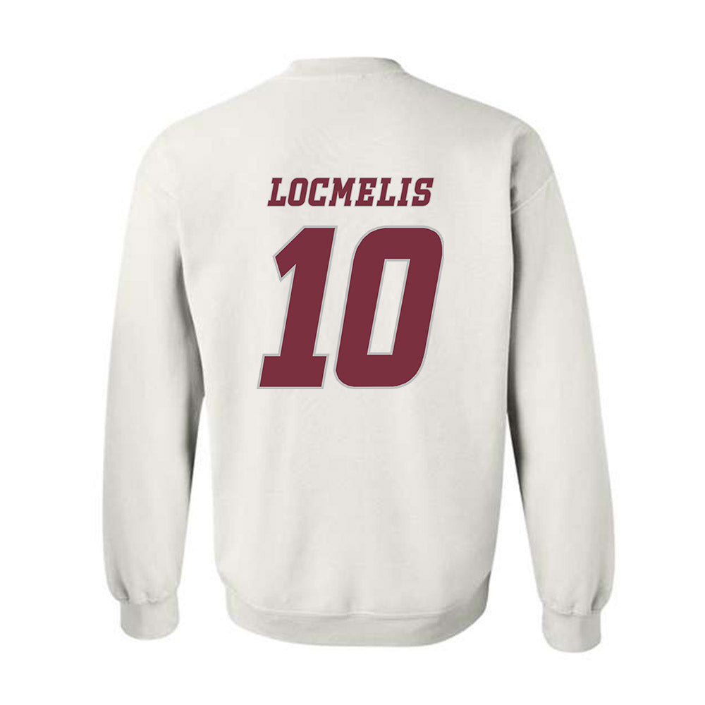 UMass - NCAA Men's Ice Hockey : Dans Locmelis - Crewneck Sweatshirt Classic Shersey