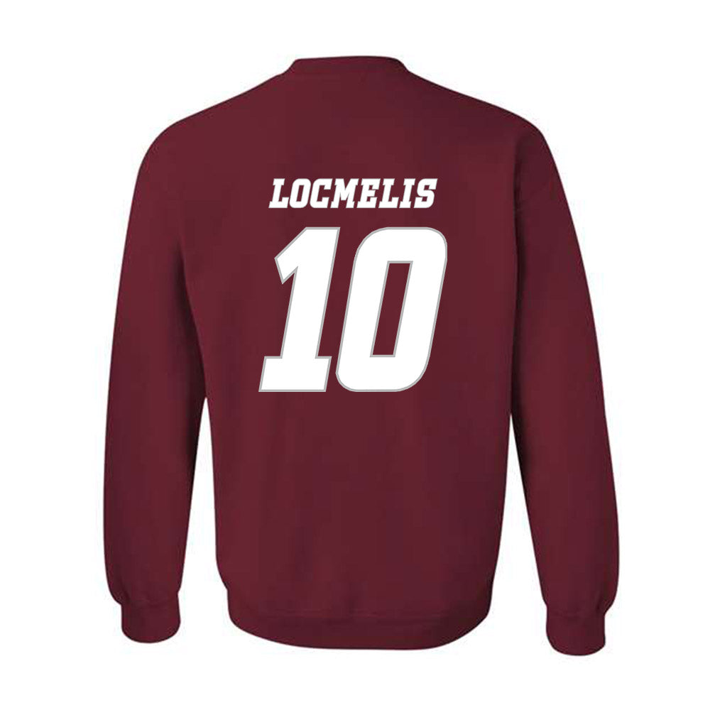 UMass - NCAA Men's Ice Hockey : Dans Locmelis - Crewneck Sweatshirt Classic Shersey