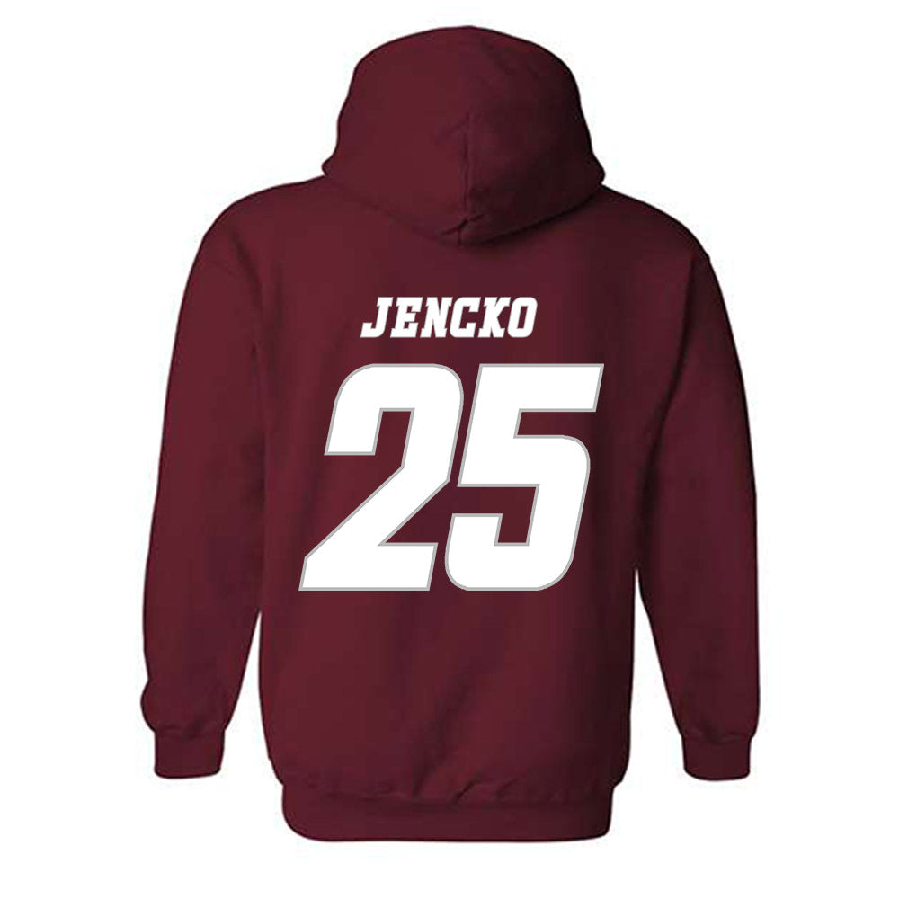 UMass - NCAA Men's Ice Hockey : Daniel Jencko - Classic Shersey Hooded Sweatshirt-1