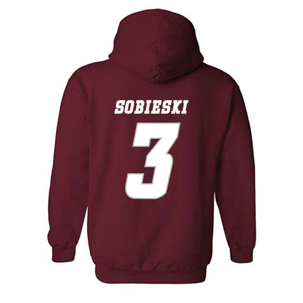 UMass - NCAA Men's Ice Hockey : Kazimier Sobieski - Classic Shersey Hooded Sweatshirt-1