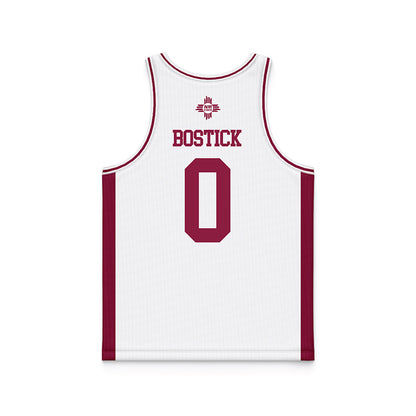 NMSU - NCAA Men's Basketball : Dionte' Bostick - White Basketball Jersey