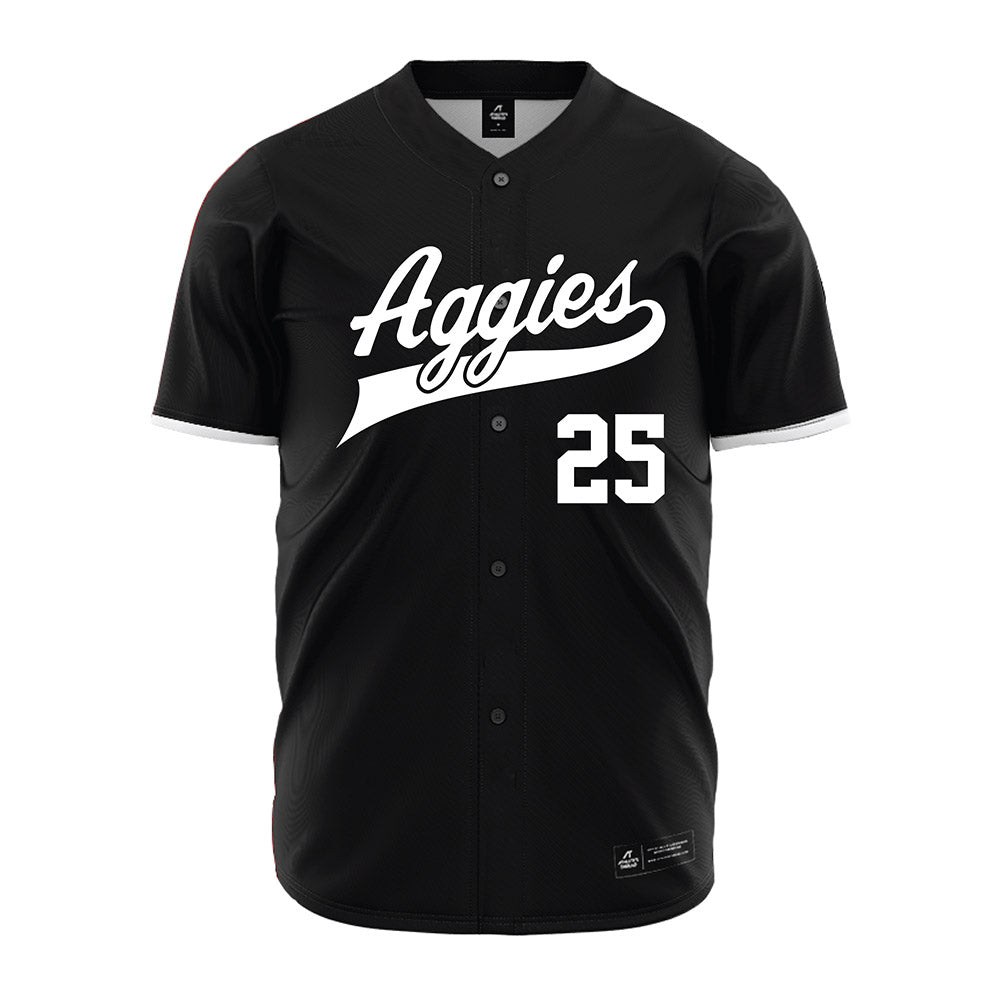 NMSU - NCAA Baseball : Austin Corbett - Black Jersey-0