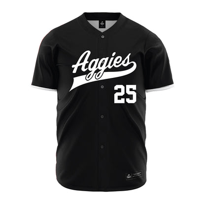 NMSU - NCAA Baseball : Austin Corbett - Black Jersey-0