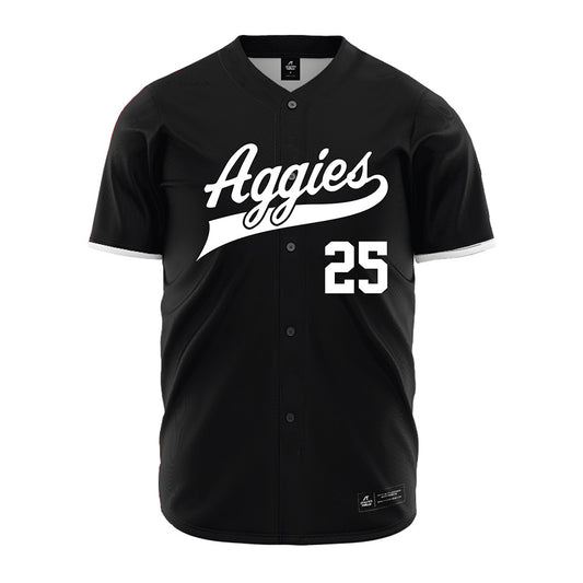 NMSU - NCAA Baseball : Austin Corbett - Black Jersey-0
