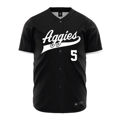 NMSU - NCAA Baseball : Noah Massey - Black Jersey-0