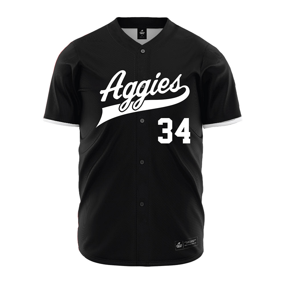 NMSU - NCAA Baseball : Carson Timmons - Black Jersey-0