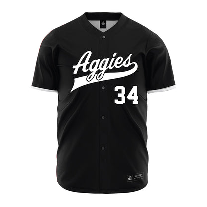 NMSU - NCAA Baseball : Carson Timmons - Black Jersey-0