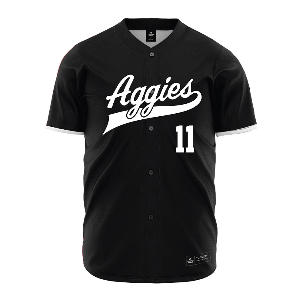 NMSU - NCAA Baseball : Matthew Yarc - Black Jersey-0