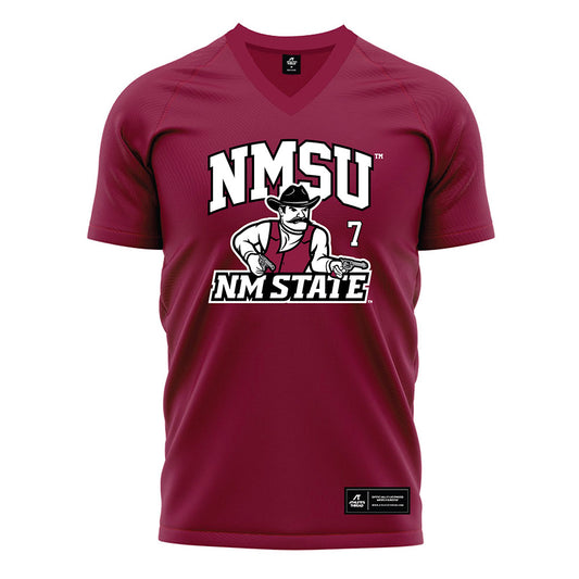 NMSU - NCAA Women's Soccer : Andrea Torres - Red Soccer Jersey-0