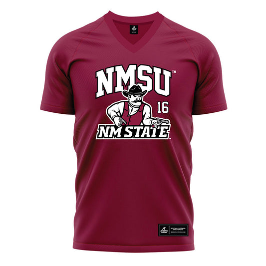 NMSU - NCAA Women's Soccer : Janae Shaklee - Red Soccer Jersey-0