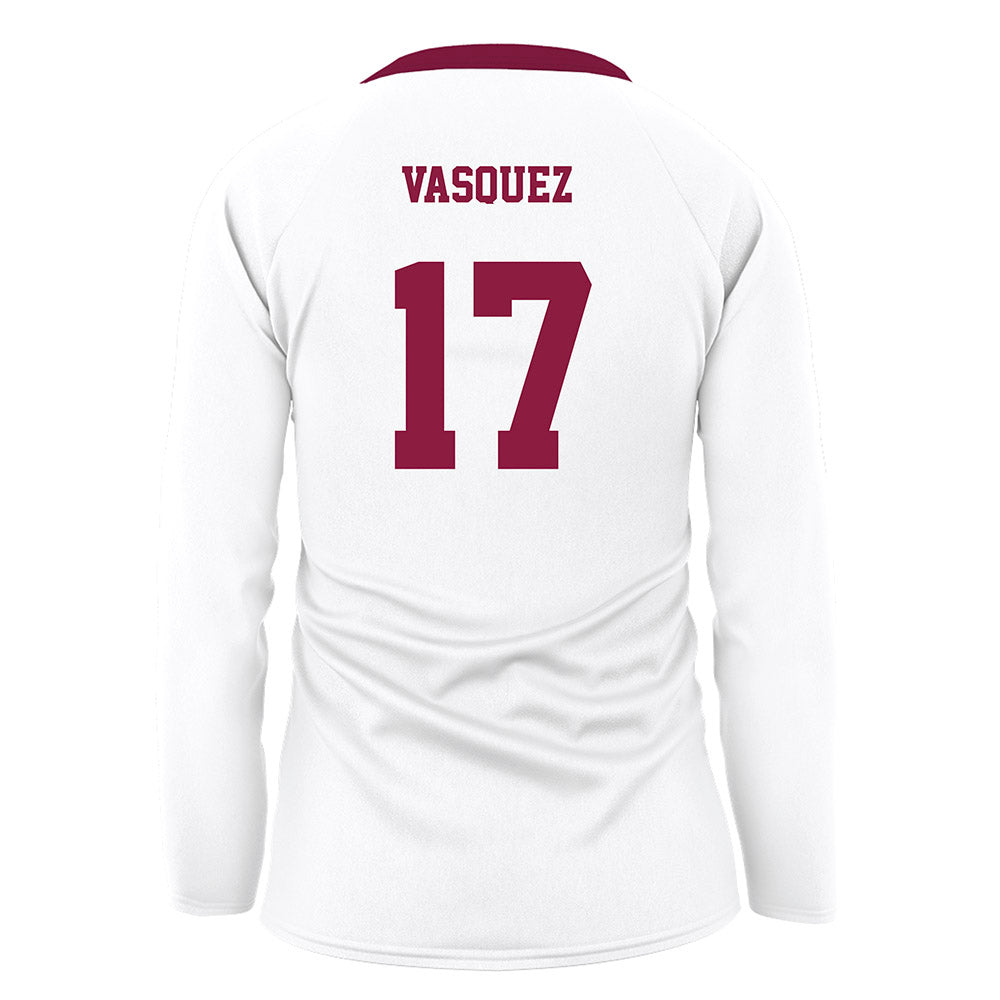 NMSU - NCAA Women's Volleyball : Jazlyn Vasquez - White Volleyball Jersey-1