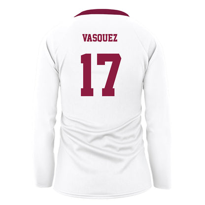 NMSU - NCAA Women's Volleyball : Jazlyn Vasquez - White Volleyball Jersey-1