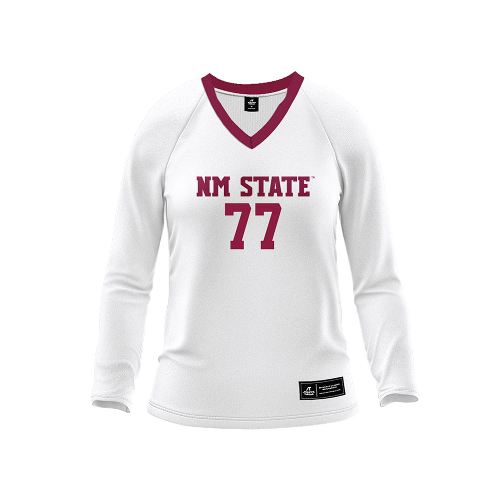 NMSU - NCAA Women's Volleyball : Rozowyn Ziegler - White Volleyball Jersey-0