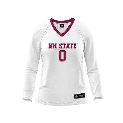 NMSU - NCAA Women's Volleyball : Tess Fuqua - White Volleyball Jersey-0