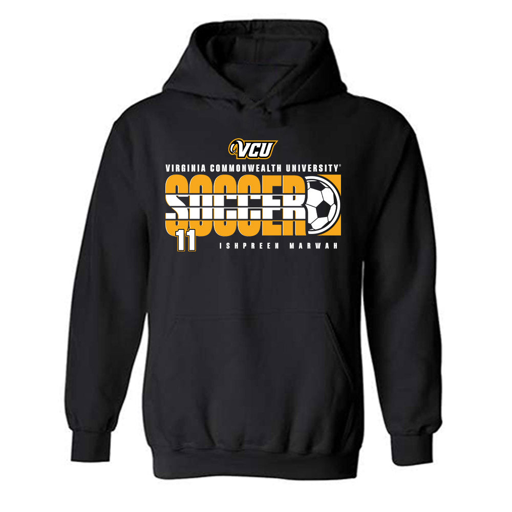 VCU - NCAA Women's Soccer : Ishpreen Marwah - Classic Fashion Shersey Hooded Sweatshirt-0