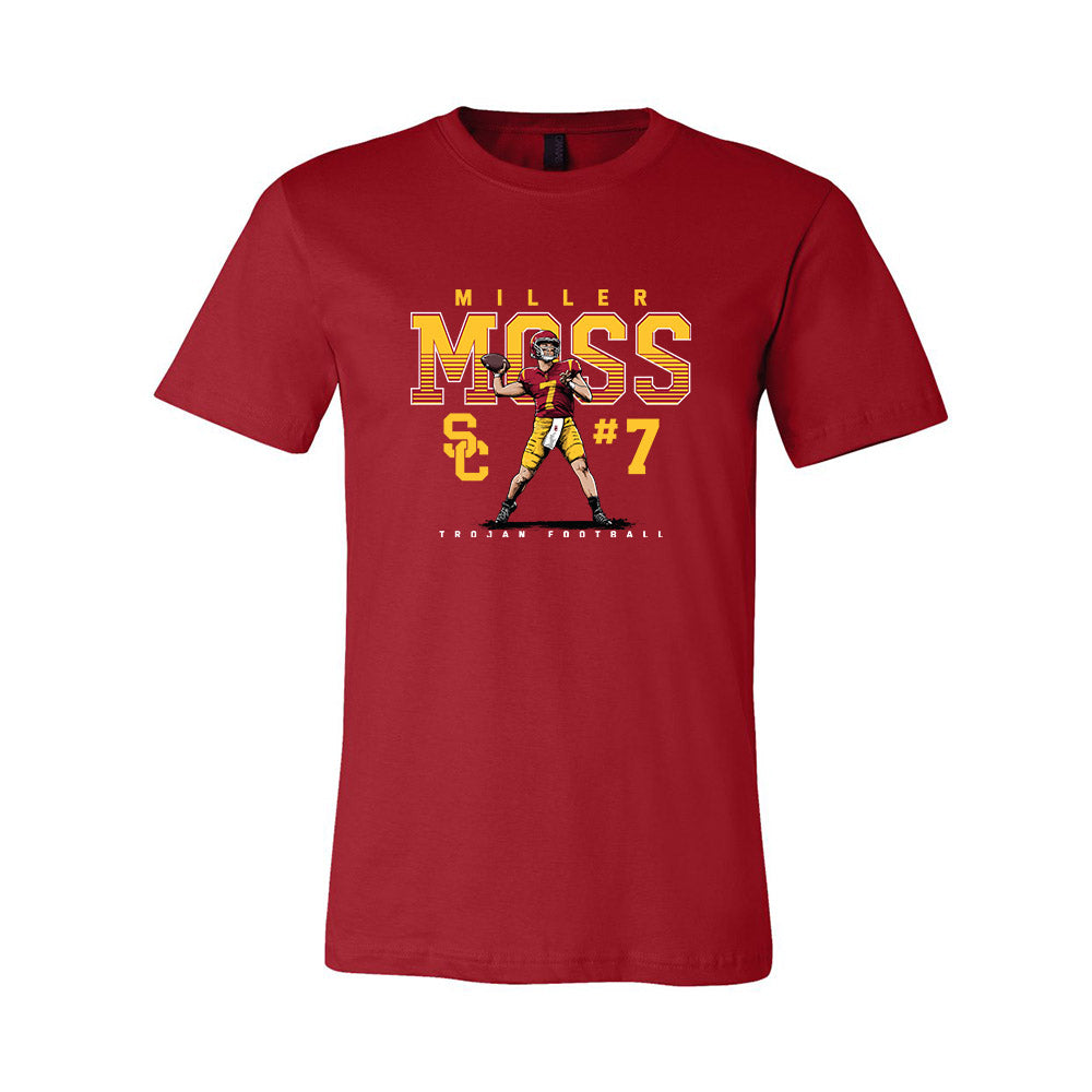 USC - NCAA Football : Miller Moss - Jersey Tee Individual Caricature