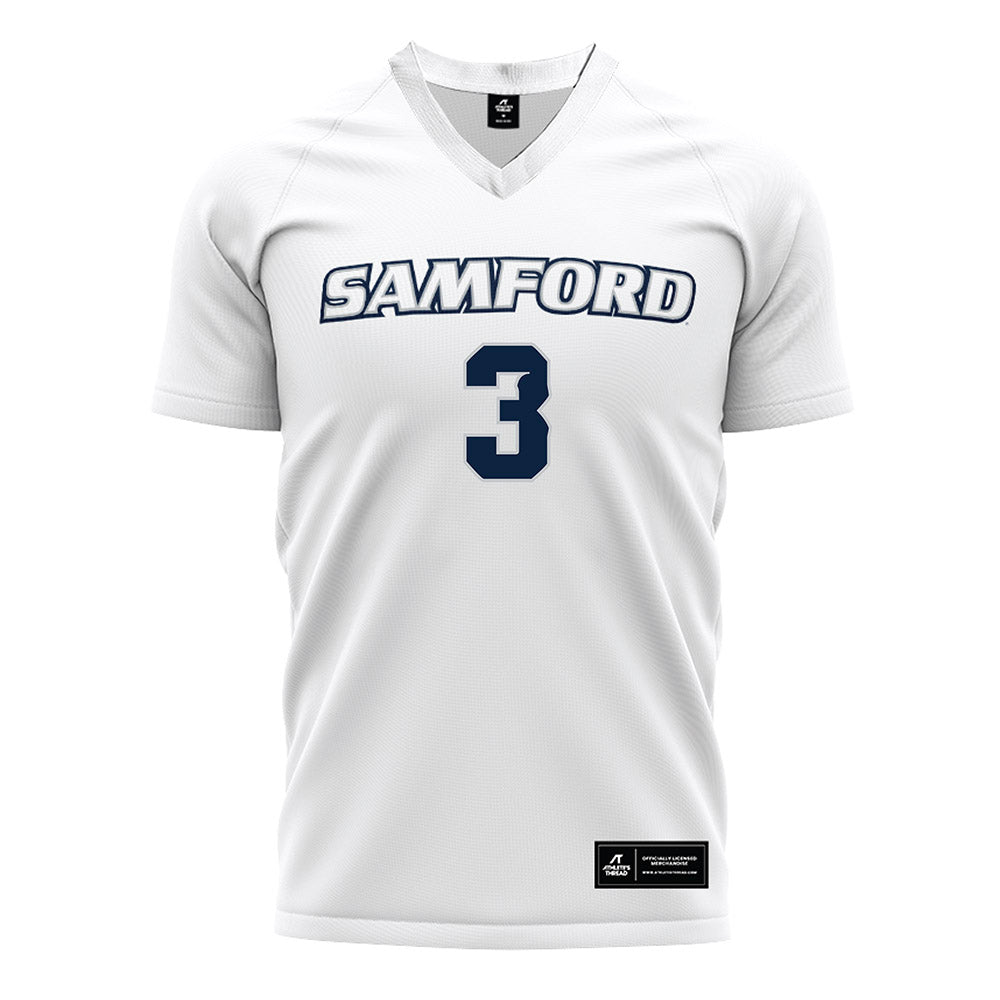 Samford - NCAA Women's Soccer : Samantha De Luca - White Soccer Jersey