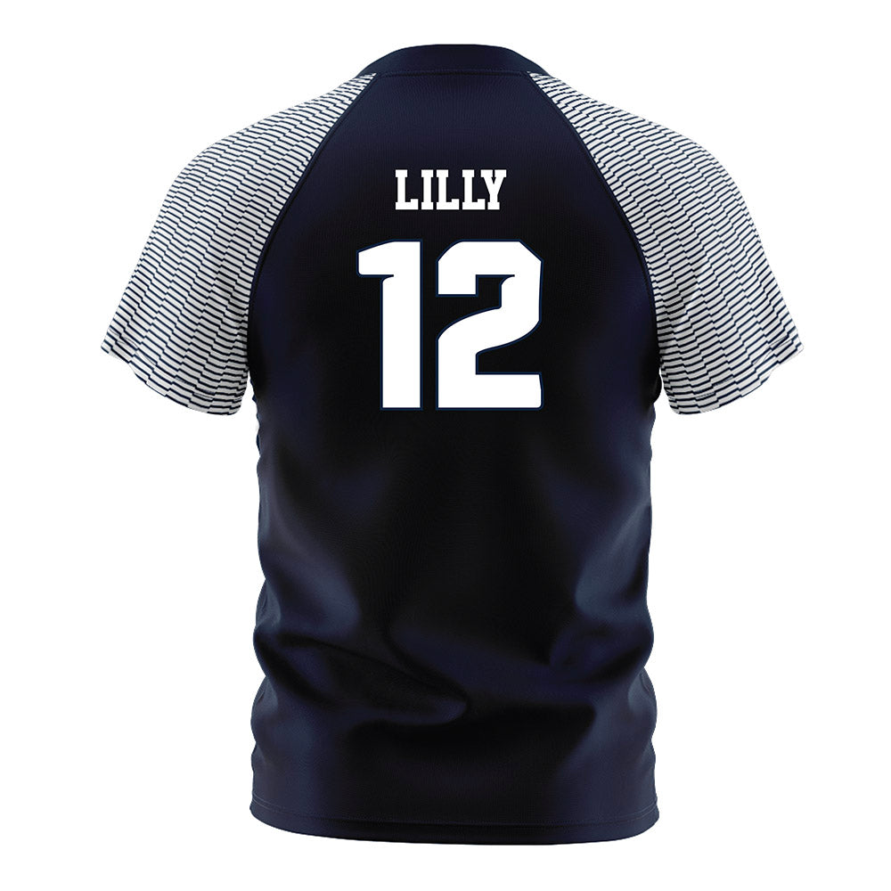 Samford - NCAA Women's Soccer : Langston Lilly - Navy Soccer Jersey-1