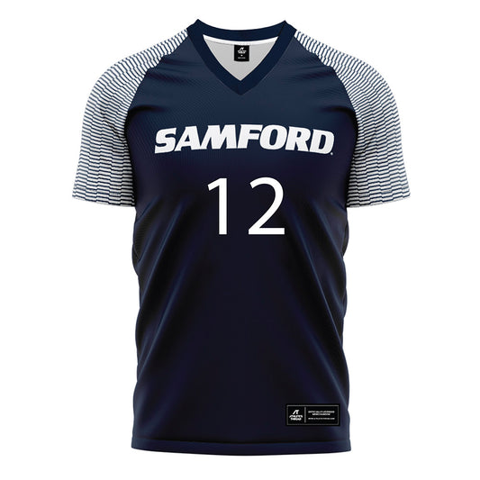 Samford - NCAA Women's Soccer : Langston Lilly - Navy Soccer Jersey-0