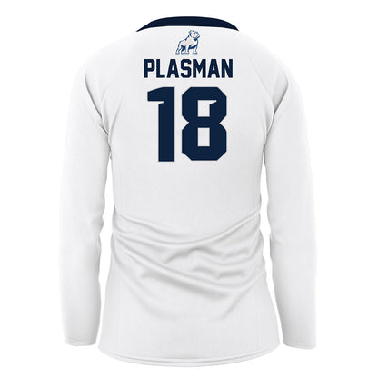 Samford - NCAA Women's Volleyball : Sophia Plasman - White Volleyball Jersey-1