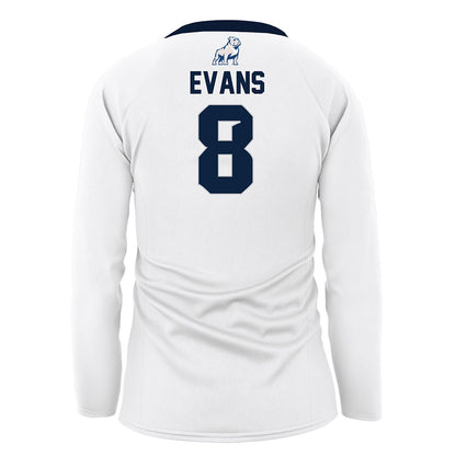 Samford - NCAA Women's Volleyball : Ashley Evans - White Volleyball Jersey