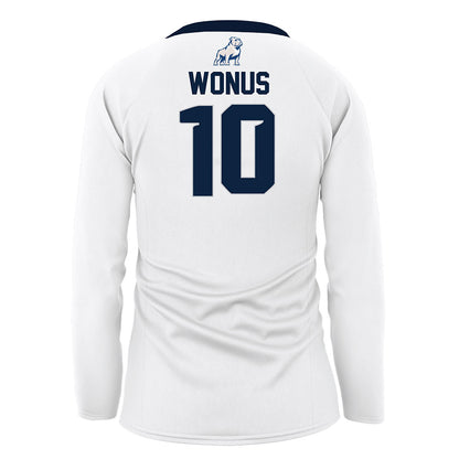 Samford - NCAA Women's Volleyball : Kate Wonus - White Volleyball Jersey