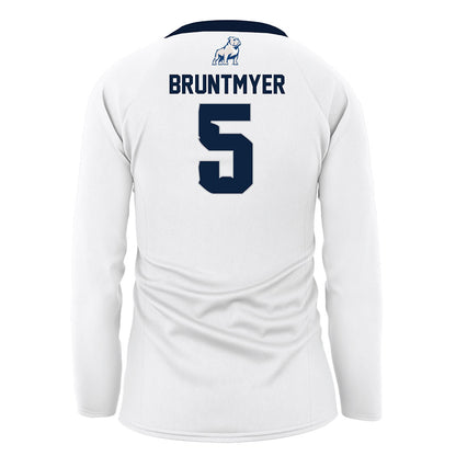 Samford - NCAA Women's Volleyball : Shea Bruntmyer - White Volleyball Jersey-1