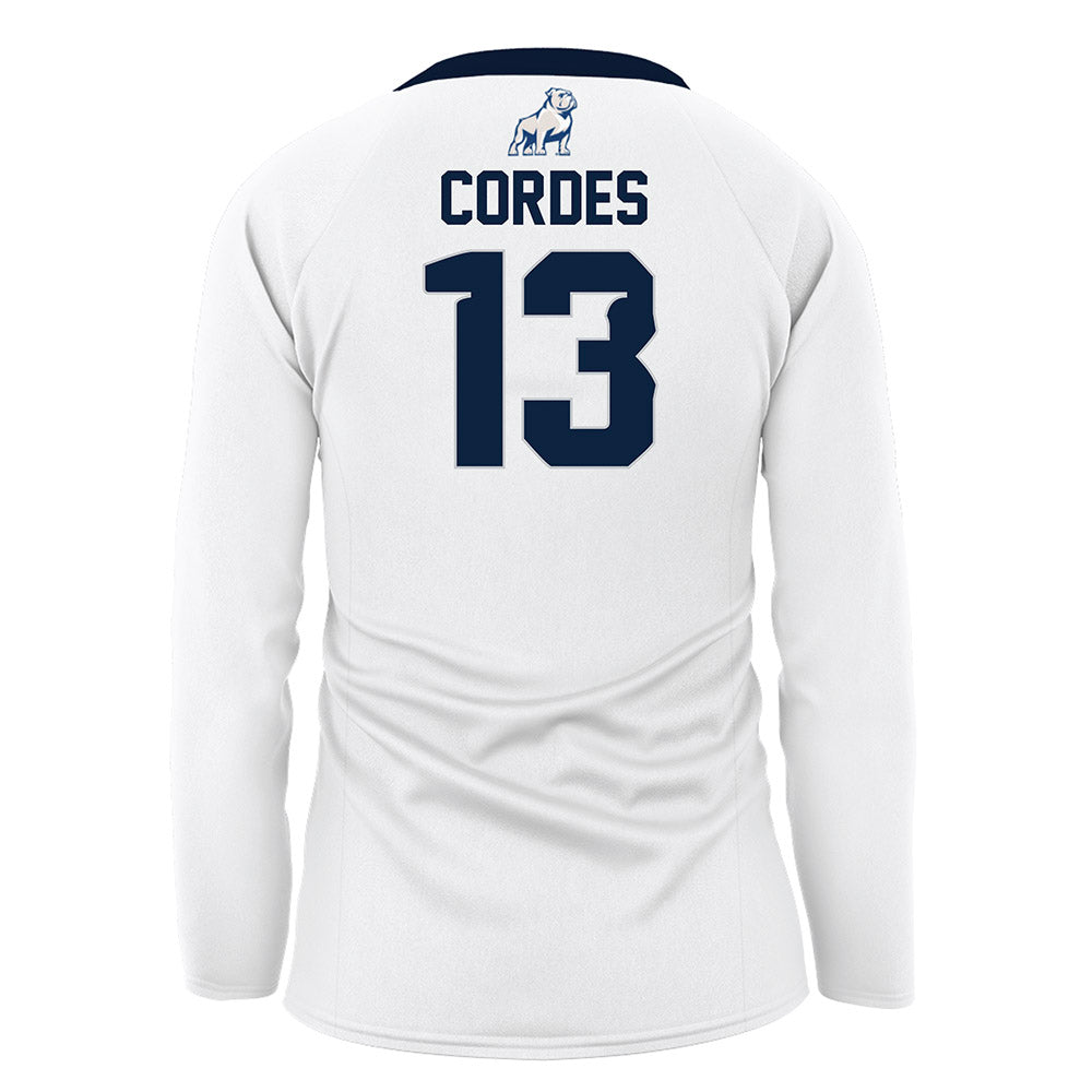 Samford - NCAA Women's Volleyball : Ally Cordes - White Volleyball Jersey