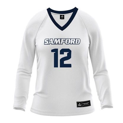 Samford - NCAA Women's Volleyball : Sydney Waller - White Volleyball Jersey-0