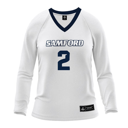 Samford - NCAA Women's Volleyball : Samantha Horn - White Volleyball Jersey