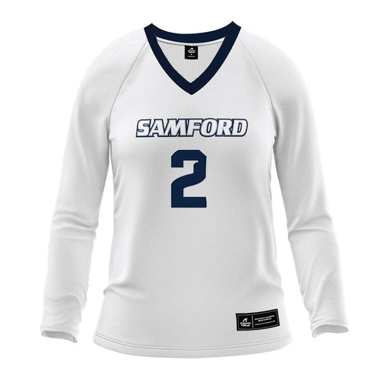 Samford - NCAA Women's Volleyball : Samantha Horn - White Volleyball Jersey