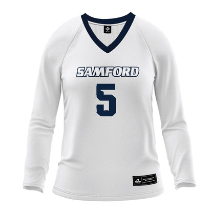 Samford - NCAA Women's Volleyball : Shea Bruntmyer - White Volleyball Jersey-0