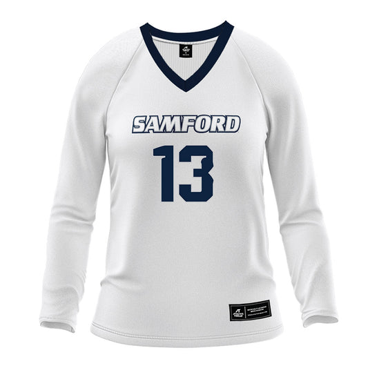 Samford - NCAA Women's Volleyball : Ally Cordes - White Volleyball Jersey