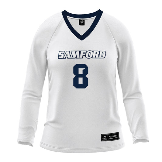 Samford - NCAA Women's Volleyball : Ashley Evans - White Volleyball Jersey