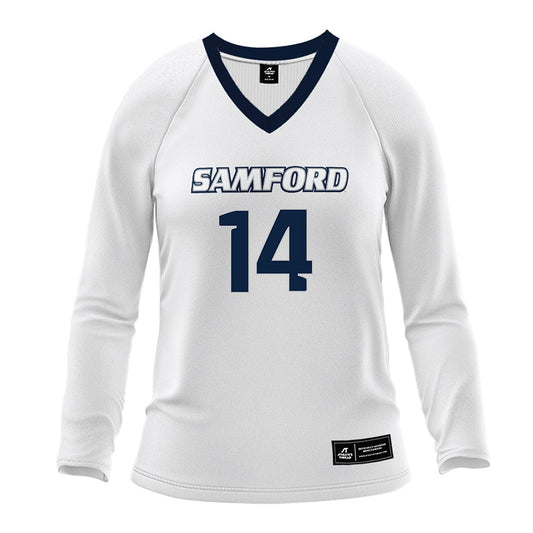 Samford - NCAA Women's Volleyball : Greer Golden - White Volleyball Jersey
