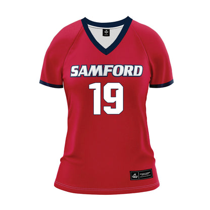 Samford - NCAA Women's Volleyball : Amelia Johnston - Red Volleyball Jersey