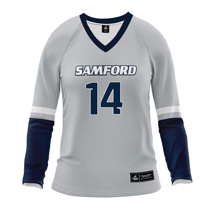 Samford - NCAA Women's Volleyball : Sydney Waller - Grey Volleyball Jersey-0