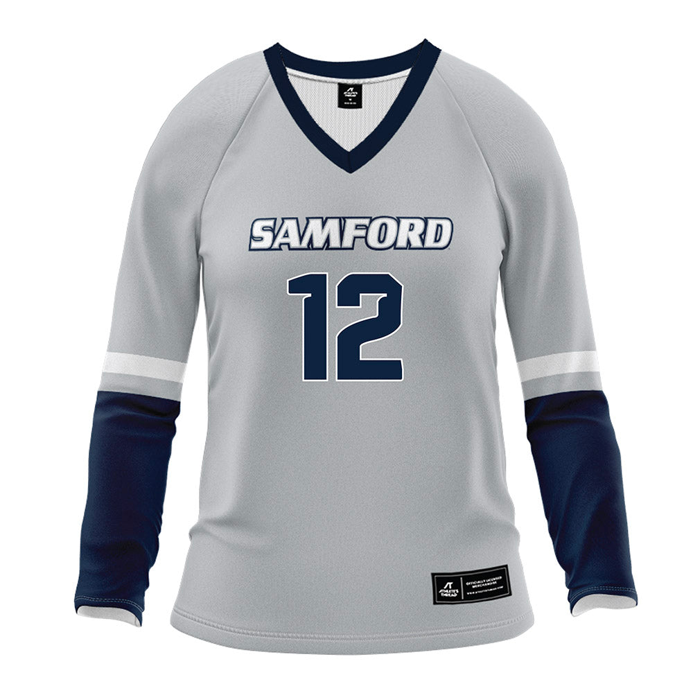Samford - NCAA Women's Volleyball : Sydney Waller - Grey Volleyball Jersey-0