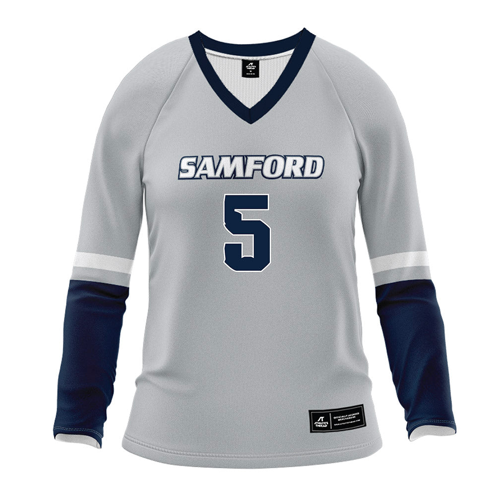 Samford - NCAA Women's Volleyball : Shea Bruntmyer - Grey Volleyball Jersey-0