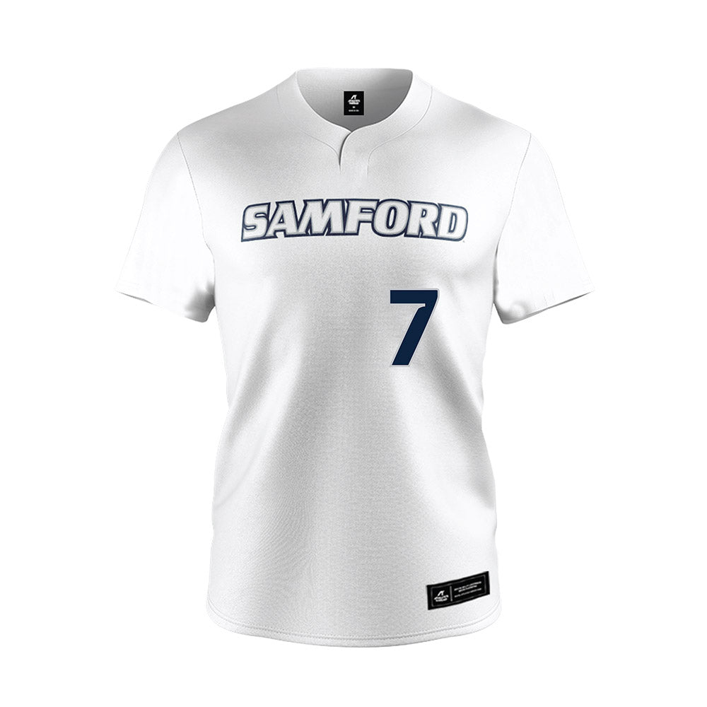 Samford - NCAA Softball : Olivia Shaw - White Jersey-0