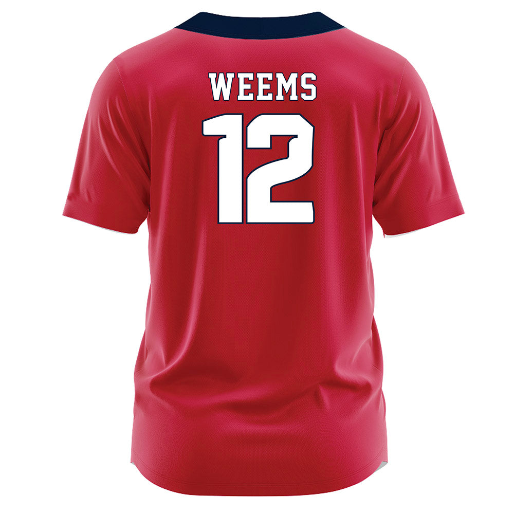 Samford - NCAA Softball : Shannon Weems - Red Jersey