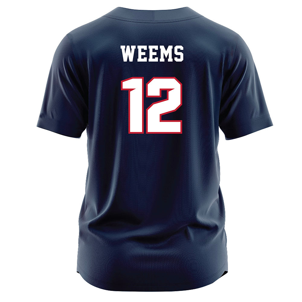 Samford - NCAA Softball : Shannon Weems - Navy Jersey