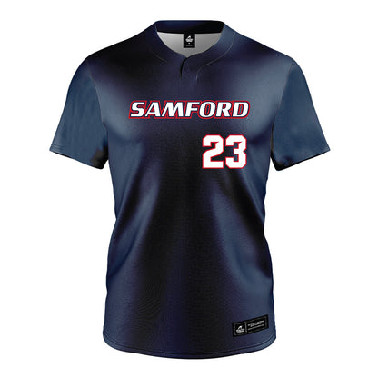 Samford - NCAA Softball : Katie Hart - Navy Jersey-0