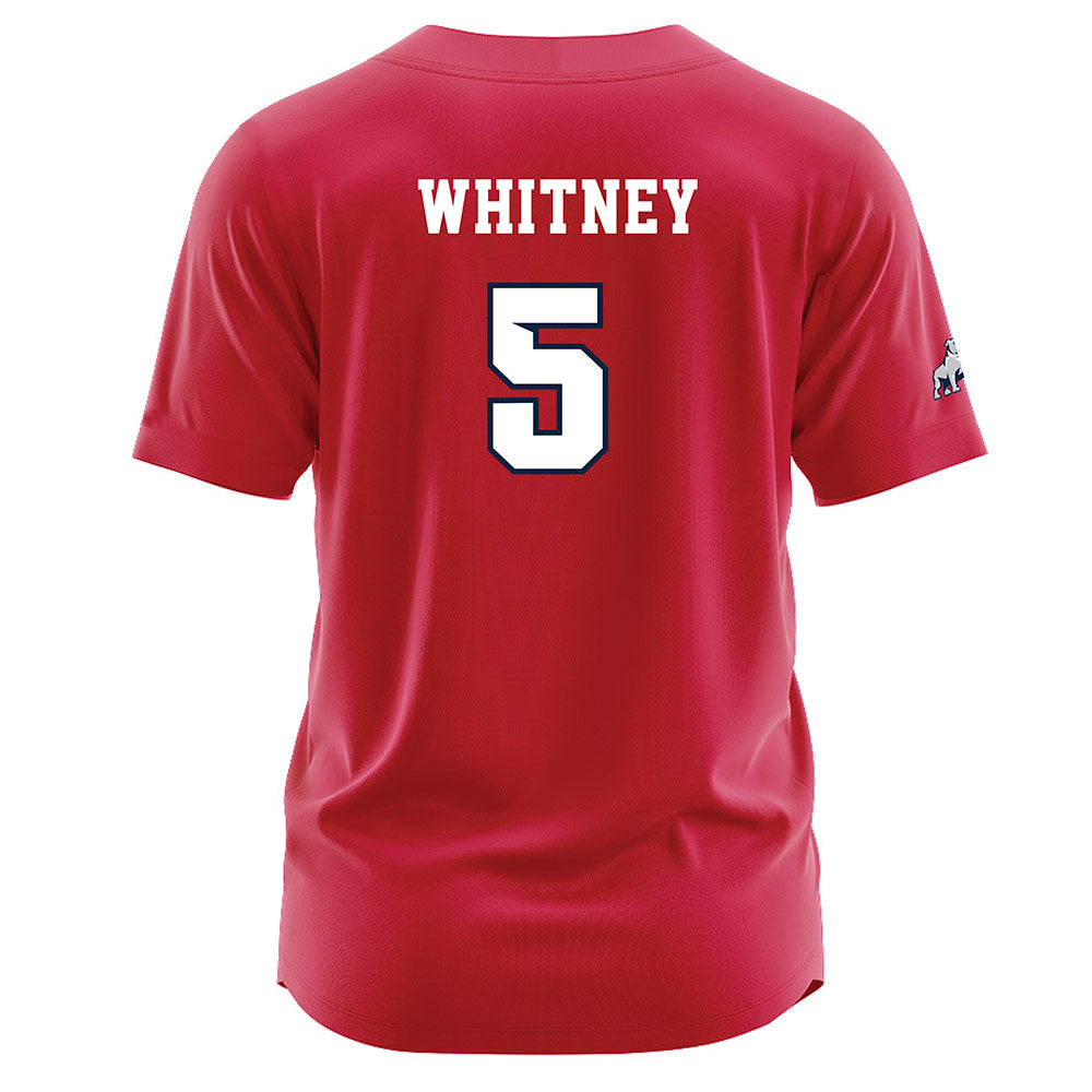 Samford - NCAA Baseball : John Whitney - Red Jersey-1