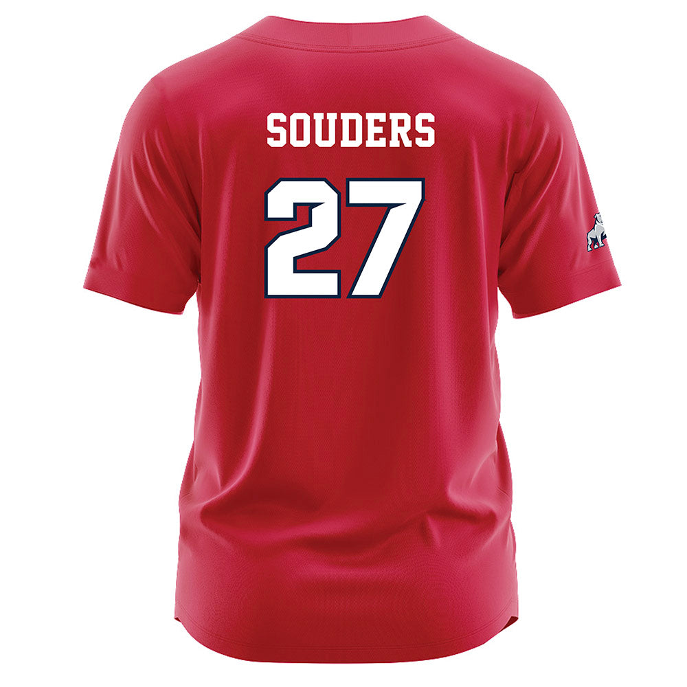 Samford - NCAA Baseball : Jake Souders - Red Jersey-1