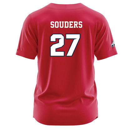 Samford - NCAA Baseball : Jake Souders - Red Jersey-1