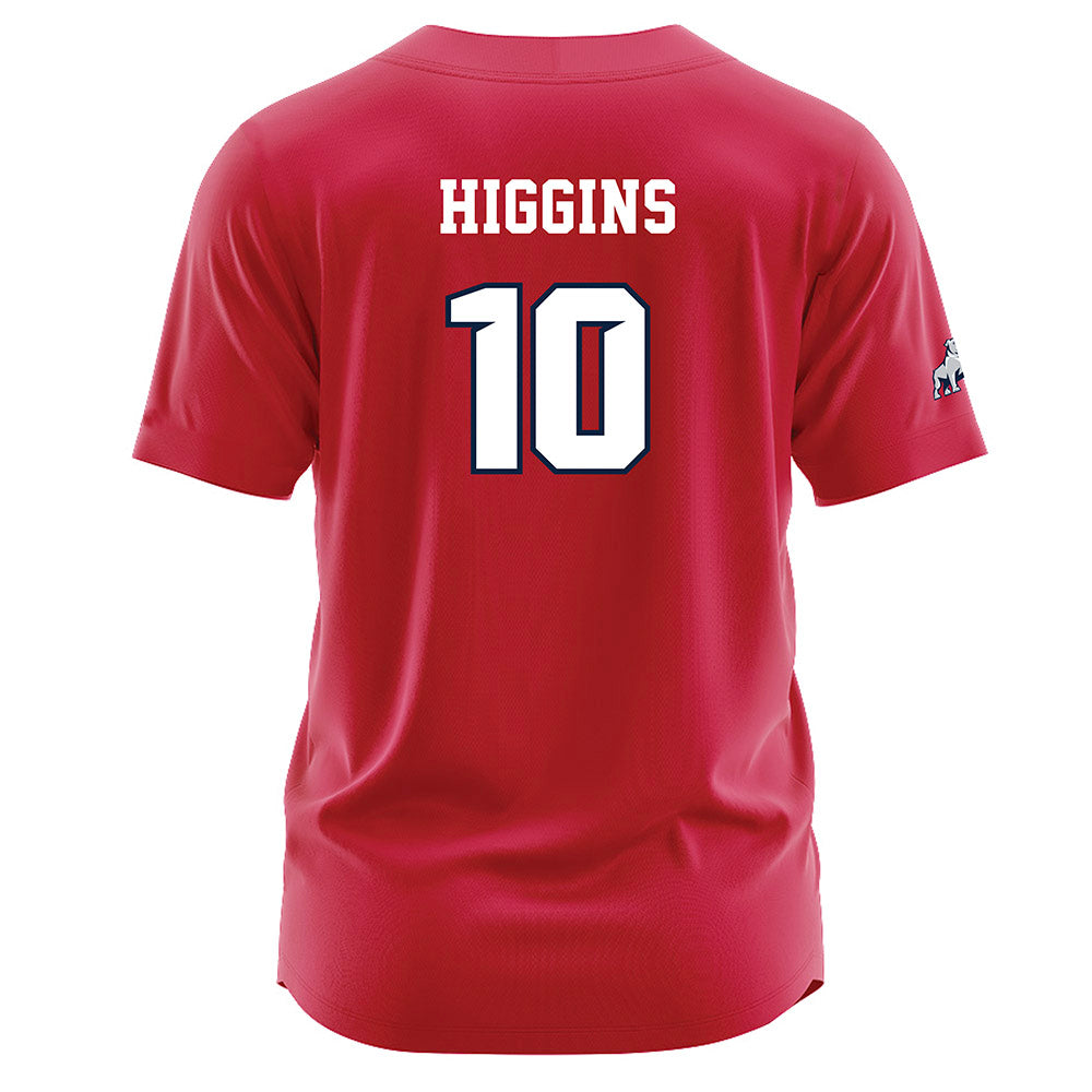 Samford - NCAA Baseball : Trey Higgins - Red Jersey-1