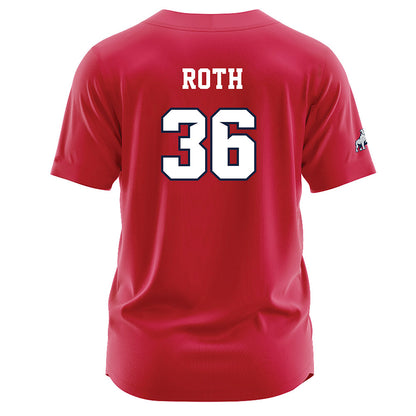 Samford - NCAA Baseball : Adam Roth - Red Jersey